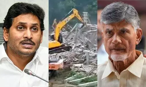 Jagan Reddy accuses Chandrababu Naidu of vendetta after Andhra office demolished