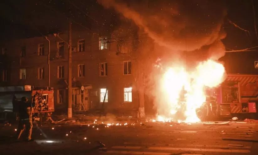 യുക്രെയ്ൻ ഡ്രോൺ ആക്രമണത്തിൽ നാല് റഷ്യക്കാർ കൊല്ലപ്പെട്ടു യുക്രെയ്ൻ ഡ്രോൺ ആക്രമണത്തിൽ നാല് റഷ്യക്കാർ കൊല്ലപ്പെട്ടു