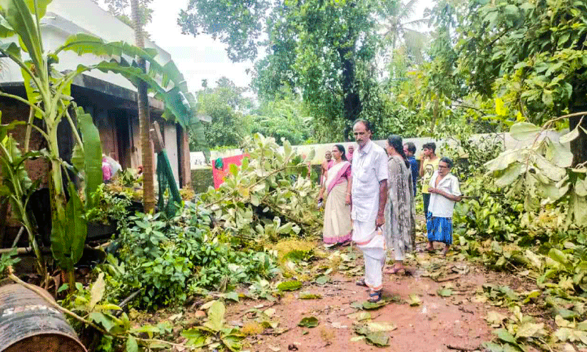 ചെങ്ങമനാട് നെടുവന്നൂരിൽ ചുഴലിക്കാറ്റ്​; 14 വീടുകൾക്ക് നാശം