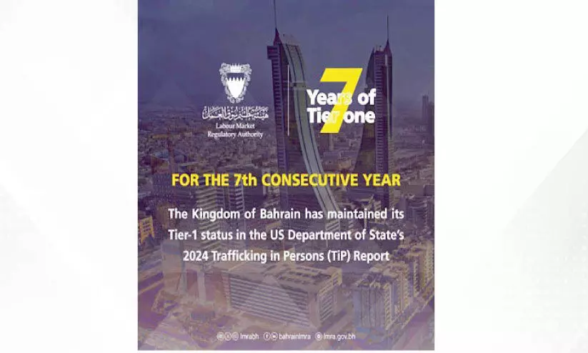 മ​നു​ഷ്യ​ക്ക​ട​ത്ത് ത​ട​യ​ൽ; ബ​ഹ്‌​റൈ​ൻ വീ​ണ്ടും മി​ക​ച്ച സ്ഥാ​ന​ത്ത്