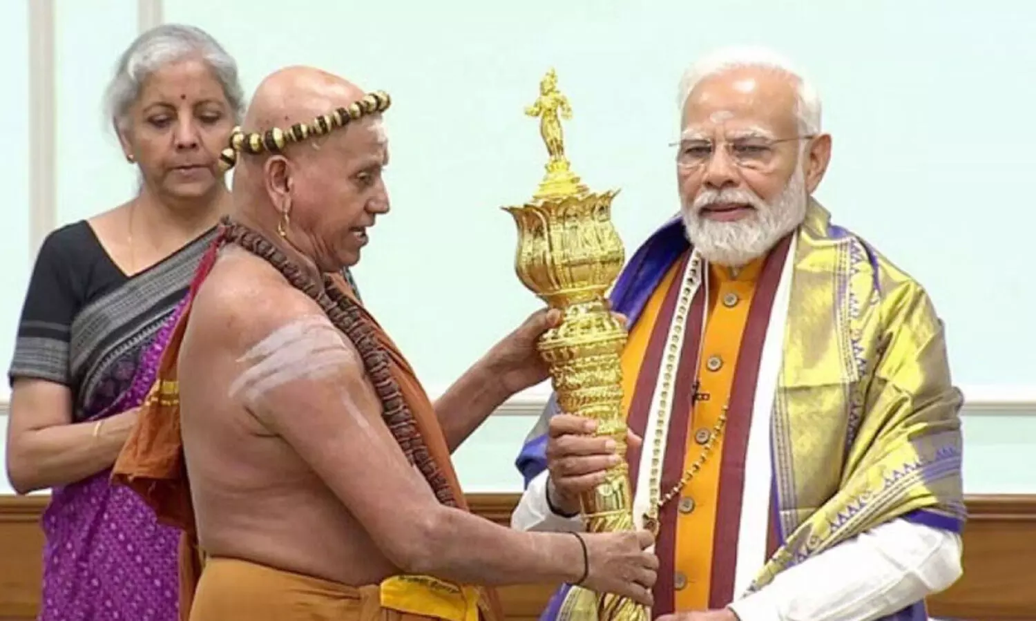Narendra Modi receives Sengol