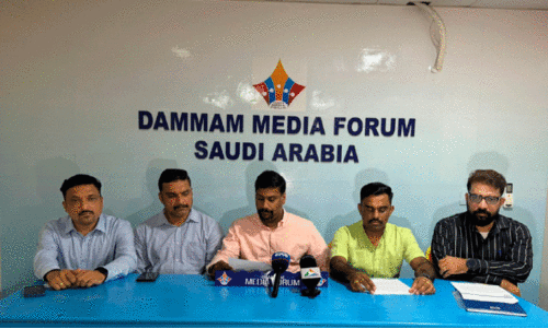 Disha cultural activists attend press conference in Dammam in