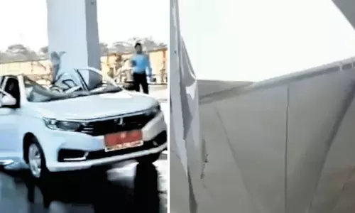 മധ്യപ്രദേശിലും വിമാനത്താവള മേൽക്കൂര തകർന്നു; ആദായ നികുതി ഉദ്യോഗസ്ഥർ രക്ഷപ്പെട്ടത് തലനാരിഴക്ക്