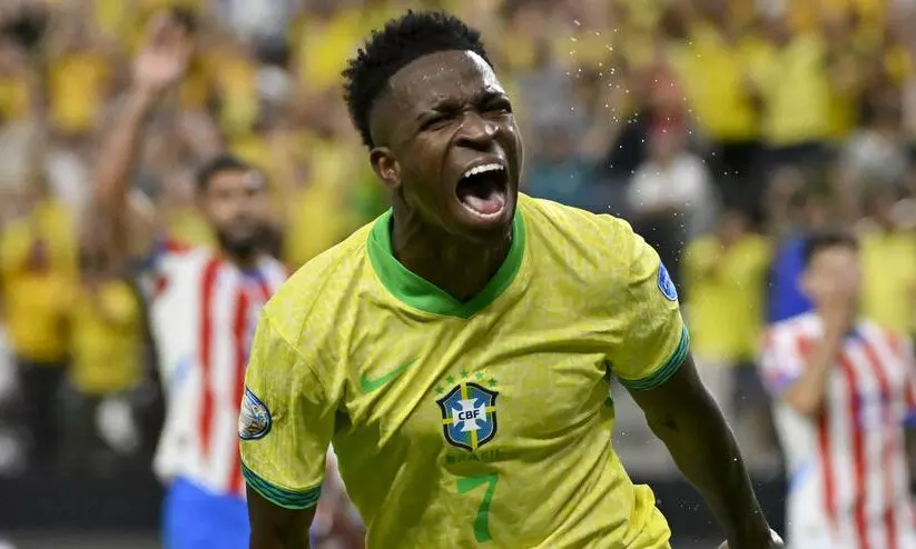 പരഗ്വേക്കെതിരെ ആദ്യപകുതിയിൽ ബ്രസീൽ 3-0ത്തിന് മുന്നിൽ; വിനീഷ്യസിന് ഇരട്ട ഗോൾ