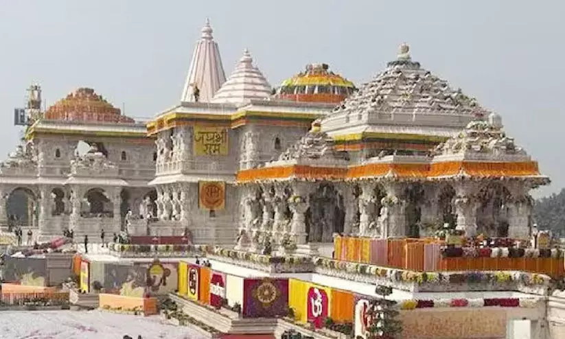 അയോധ്യ ക്ഷേത്രത്തിലെ ചോർച്ച; ആറു ഉദ്യോഗസ്ഥരെ സസ്പെൻഡ് ചെയ്തു