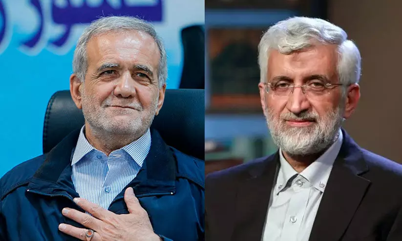 ഇറാൻ തെരഞ്ഞെടുപ്പ് ഫലം: മസൂദ് പെസെഷ്കിയാനും സയീദ് ജലീലിയും മുന്നേറുന്നു ഇറാൻ തെരഞ്ഞെടുപ്പ് ഫലം: മസൂദ് പെസെഷ്കിയാനും സയീദ് ജലീലിയും മുന്നേറുന്നു