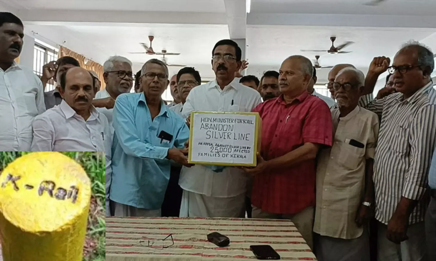 സിൽവർ ലൈൻ പദ്ധതി പിൻവലിക്കണമെന്ന് ആവശ്യപ്പെട്ട് കേന്ദ്ര റെയിൽവേ മന്ത്രിക്ക് ഭീമ ഹർജിയുമായി സമര സമിതി