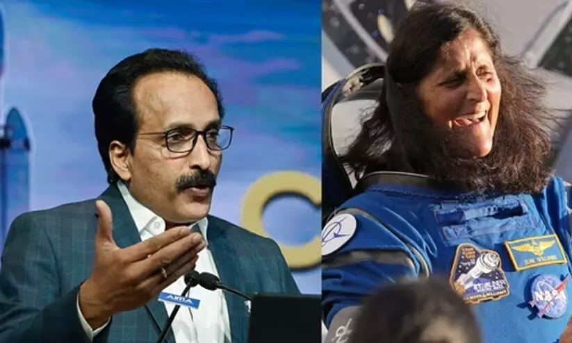 സുനിത വില്യംസിന്റെ മടങ്ങിവരവ്; പ്രതികരിച്ച് ഐ.എസ്.ആർ.ഒ ചെയർമാൻ സുനിത വില്യംസിന്റെ മടങ്ങിവരവ്; പ്രതികരിച്ച് ഐ.എസ്.ആർ.ഒ ചെയർമാൻ