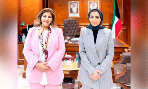 Dr Amthal Al-Huwailah and Assistant Foreign Minister Sheikha Jawaher Ibrahim