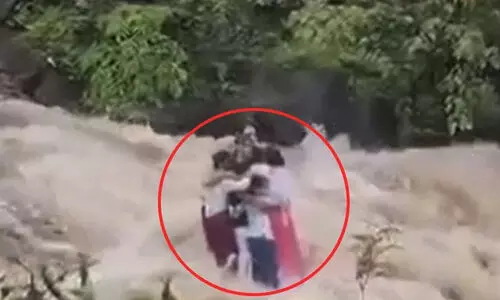 Swollen Waterfall Near Mumbai