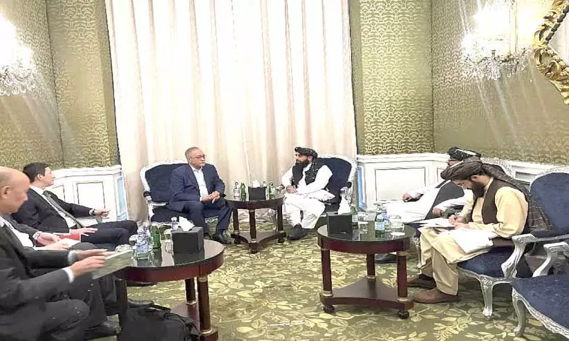 Taliban members at Doha