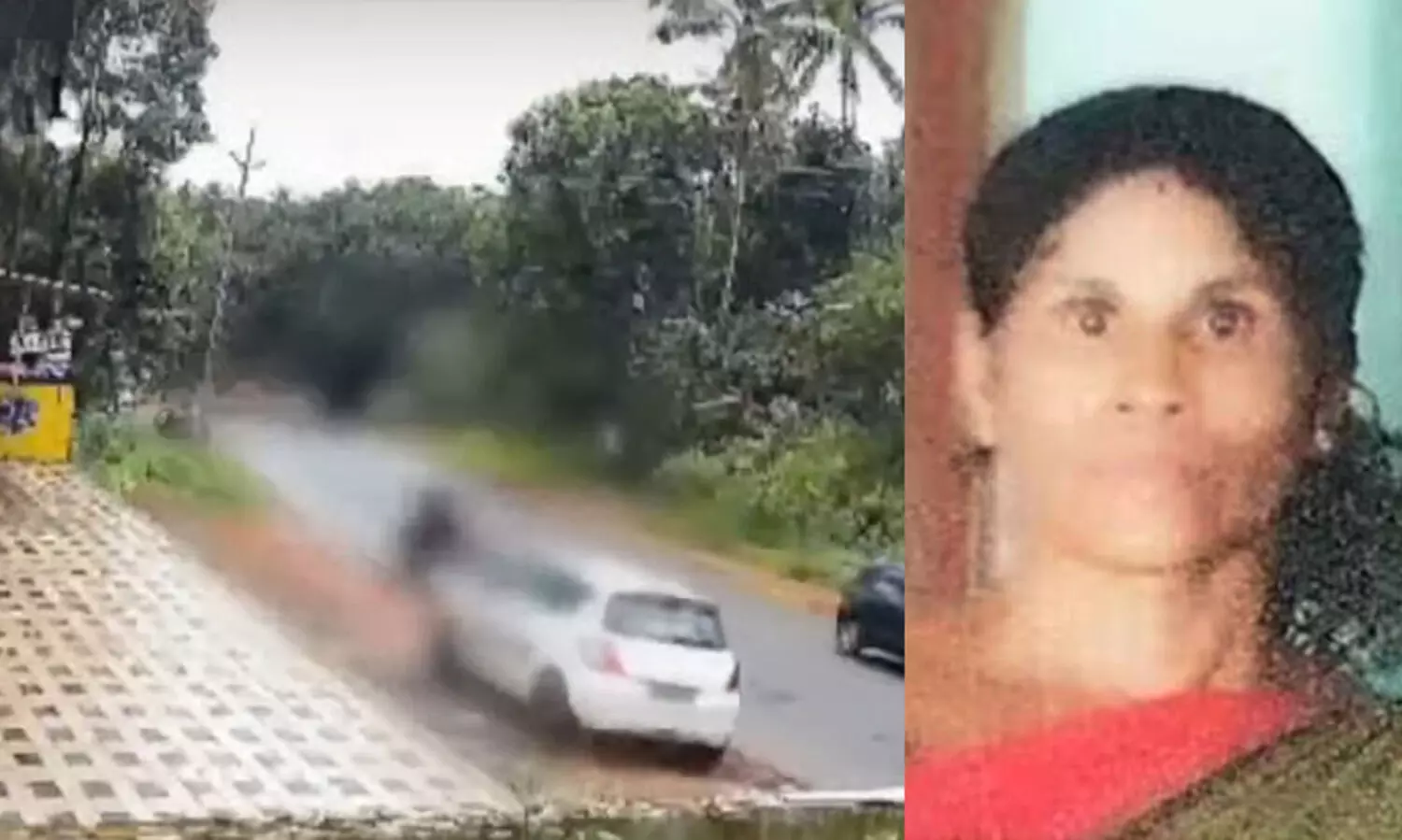 kannur car hit women