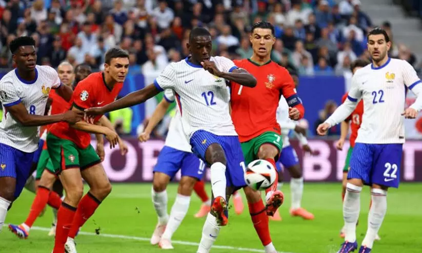 ഫ്രാൻസ് -പോർചുഗൽ; ഗോളാരവങ്ങളില്ലാതെ ആദ്യ പകുതി ഫ്രാൻസ് -പോർചുഗൽ; ഗോളാരവങ്ങളില്ലാതെ ആദ്യ പകുതി