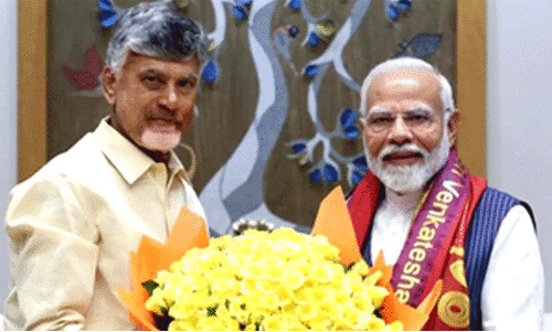 N Chandrababu Naidu and Narendra Modi