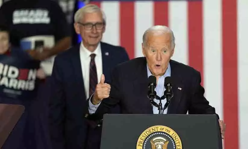 ട്രംപുമായുള്ള സംവാദം നടക്കുമ്പോൾ രോഗബാധിതൻ; പ്രസിഡന്റ് മത്സരത്തിൽ നിന്ന് പിന്തിരിപ്പിക്കാൻ ദൈവത്തിന് മാത്രമേ സാധിക്കൂ -ജോ ബൈഡൻ ട്രംപുമായുള്ള സംവാദം നടക്കുമ്പോൾ രോഗബാധിതൻ; പ്രസിഡന്റ് മത്സരത്തിൽ നിന്ന് പിന്തിരിപ്പിക്കാൻ ദൈവത്തിന് മാത്രമേ സാധിക്കൂ -ജോ ബൈഡൻ