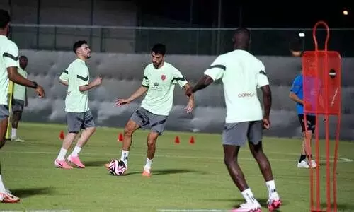Al-Duhail Sports Club Team on practice