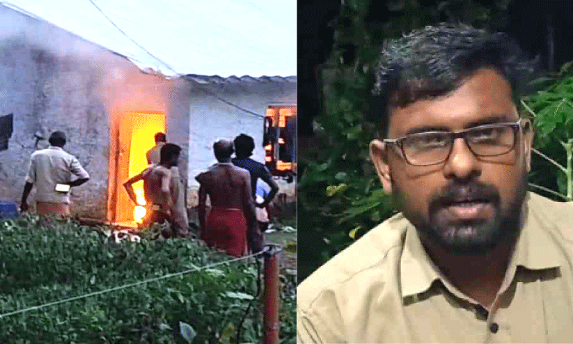 ബസ് ഡ്രൈവറുടെ ഇടപെടൽ;  ലയത്തിൽ തീപിടിത്തം; ദുരന്തം ഒഴിവായി