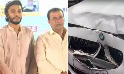 Woman killed as BMW car hits two-wheeler