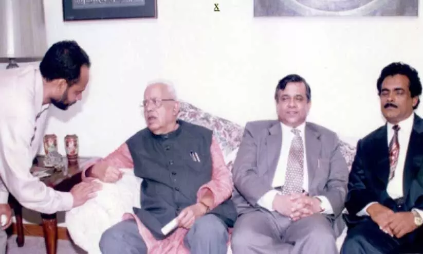Bakel Saleh Haji With Former Chief Minister E.K. Nayanar