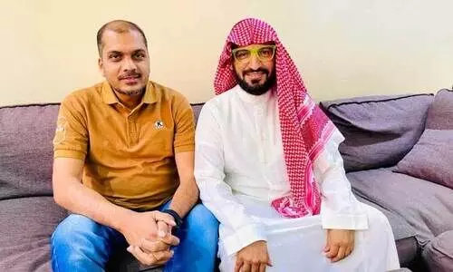 Saudi Ambassador Osama with humanitarian activist Siddique Tuvvoor