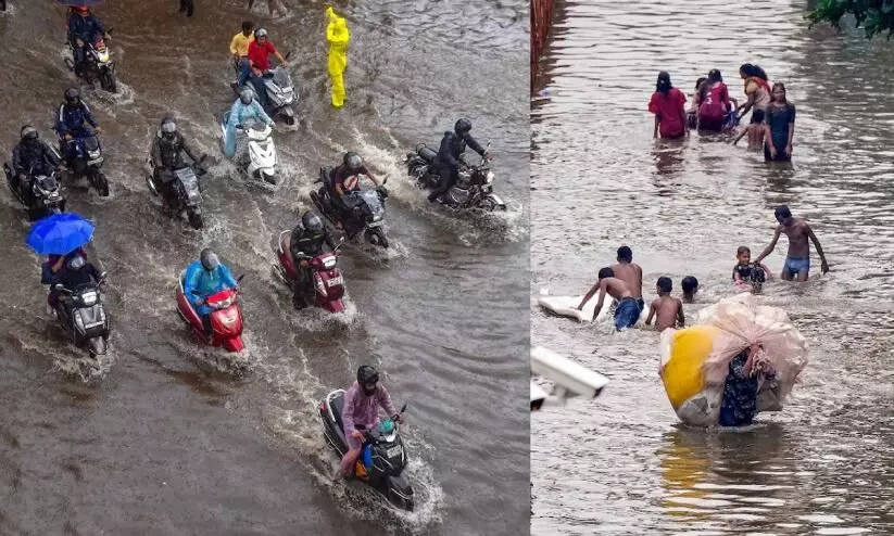 ആറ് മണിക്കൂറിൽ 300 എം.എം മഴ; വെള്ളക്കെട്ടിൽ മുങ്ങി മുംബൈ നഗരം, വിദ്യാഭ്യാസ സ്ഥാപനങ്ങൾക്ക് അവധി