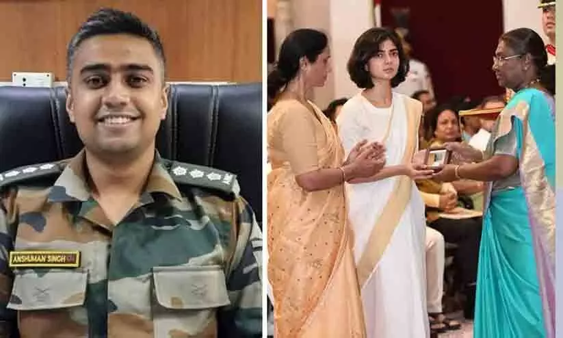 കീർത്തി ചക്ര മരുമകൾ കൊണ്ടുപോയി; ഒന്നു തൊടാൻ പോലും സാധിച്ചില്ല -ക്യാപ്റ്റൻ അൻഷുമാൻ സിങ്ങിന്റെ മാതാപിതാക്കൾ കീർത്തി ചക്ര മരുമകൾ കൊണ്ടുപോയി; ഒന്നു തൊടാൻ പോലും സാധിച്ചില്ല -ക്യാപ്റ്റൻ അൻഷുമാൻ സിങ്ങിന്റെ മാതാപിതാക്കൾ