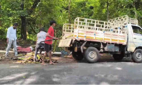 പാതയോരത്ത് മാലിന്യം തള്ളി; പിഴയിട്ട്​ തിരികെയെടുപ്പിച്ചു