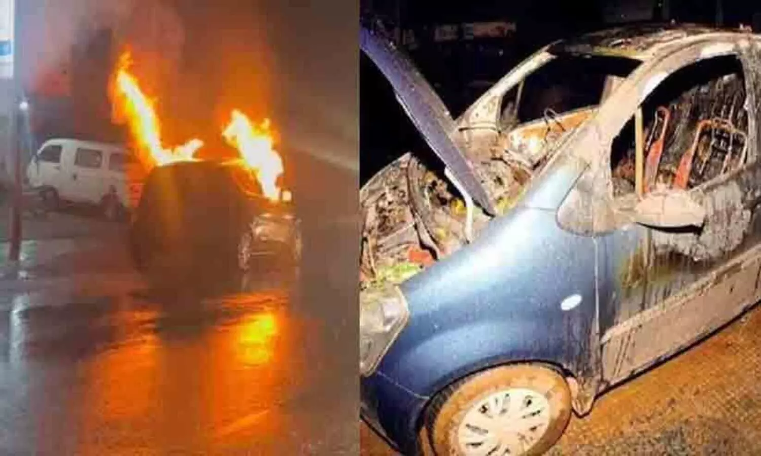 car caught fire in malappuram
