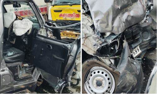 കൊമ്മാടിയിൽ കൂട്ടിയിടി; മൂന്ന്​ വാഹനം തകർന്നു