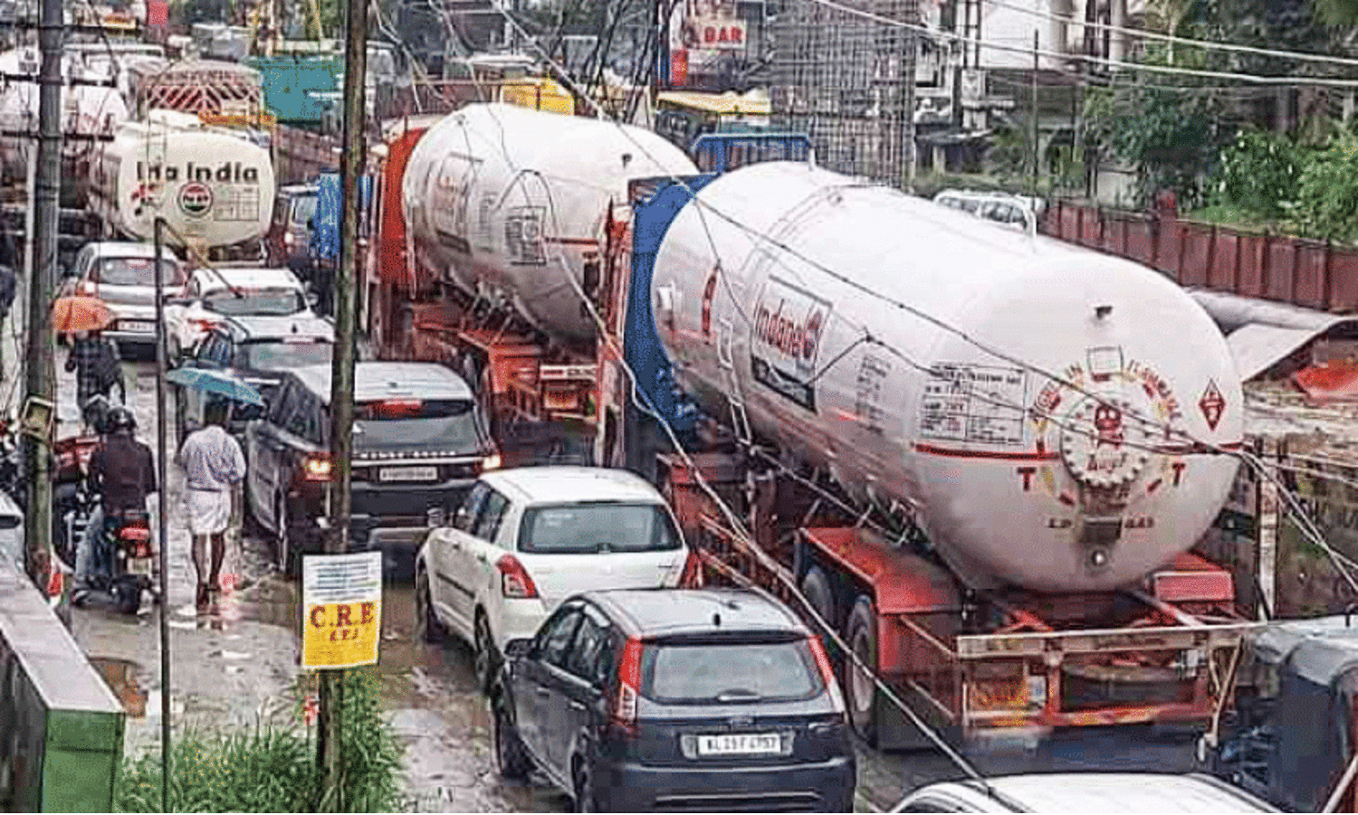 Elavated road construction