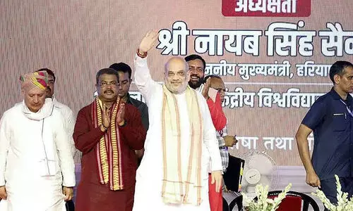 കർണാടകയിൽ കോൺഗ്രസ് ഒ.ബി.സി സംവരണം മുസ്‍ലിംകൾക്ക് നൽകി; ഹരിയാനയിൽ ഇത് അനുവദിക്കില്ല -അമിത് ഷാ