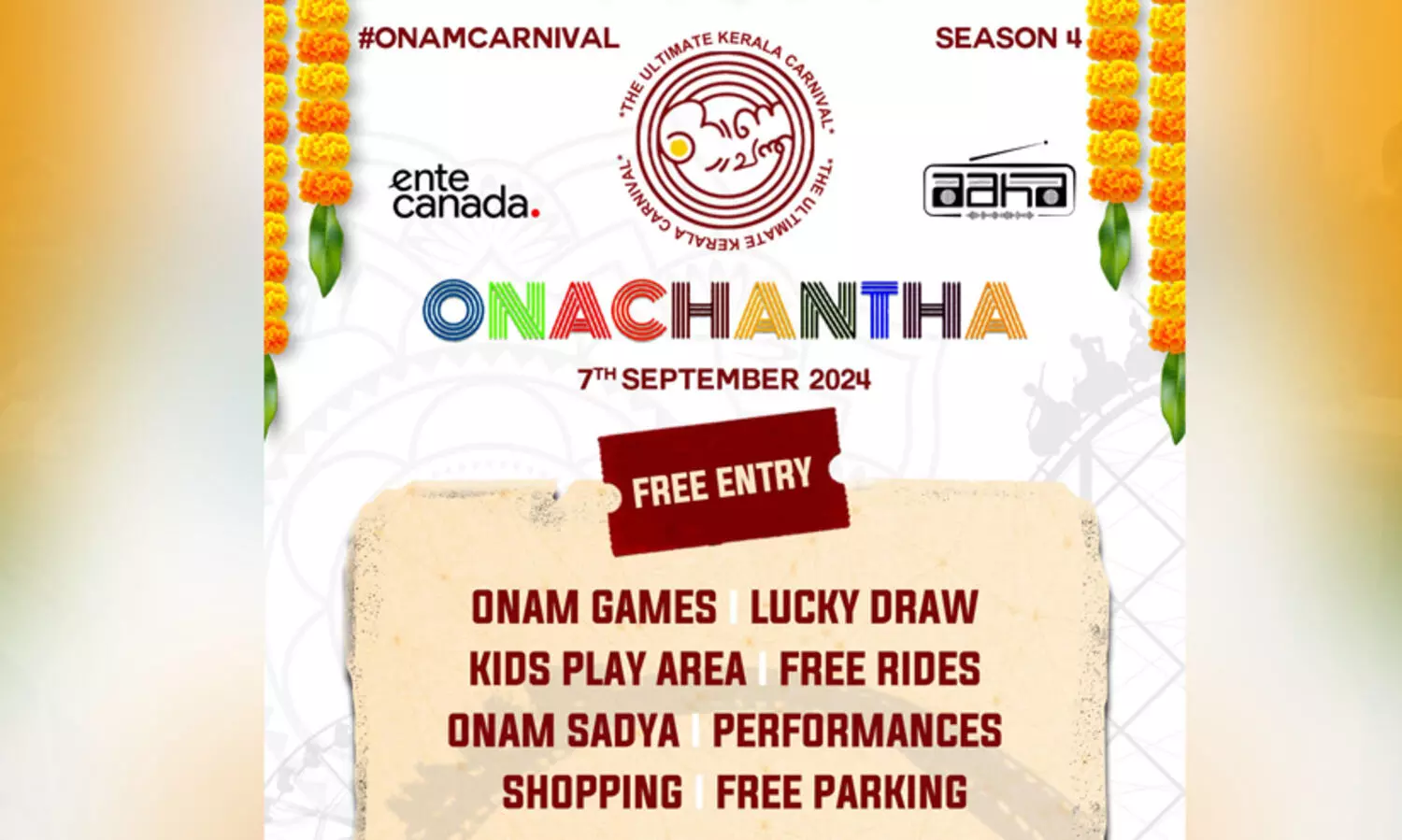 കാനഡയിൽ ഓണം ഇക്കുറിയും പൊടിപൊടിക്കും; എന്‍റെ കാനഡ-ആഹാ റേഡിയോ ഓണ ചന്ത സെപ്റ്റംബർ ഏഴിന്