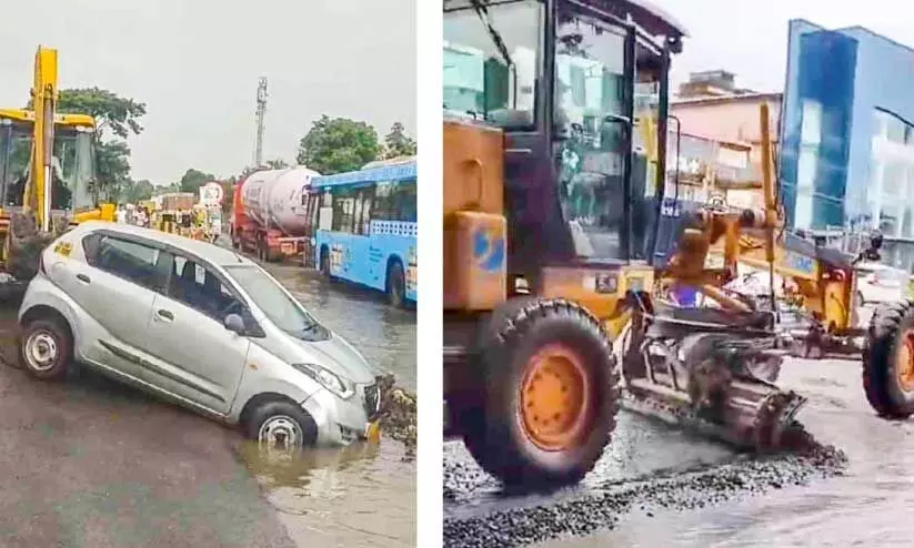 construction of the road construction of the road