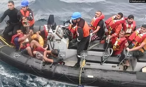 ഒമാനിലെ കപ്പൽ അപകടം; രക്ഷപ്പെടുത്തിയ എട്ട് ഇന്ത്യക്കാർ ആശ്വസ തീരമണഞ്ഞു