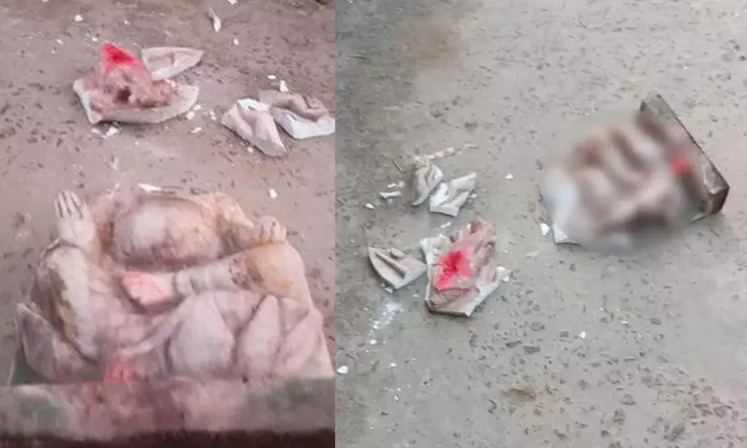 ക്ഷേത്രത്തിലെ ഗണേശ വിഗ്രഹം തകർത്ത ശേഷം മുസ്‍ലിം യുവാക്കളെ ​കുടുക്കാൻ ശ്രമം; യു.പിയിൽ പൂജാരി അറസ്റ്റിൽ