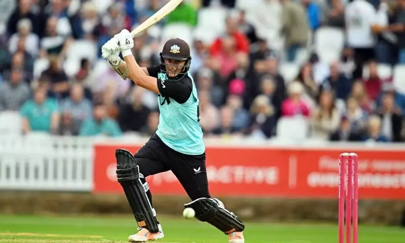 തകർപ്പൻ സിക്സറിലൂടെ സാം കറന് കന്നി ടി20 സെഞ്ച്വറി; ഹാംപ്ഷയറിനെ അഞ്ച് വിക്കറ്റിന് തകർത്ത് സറേ ടീം