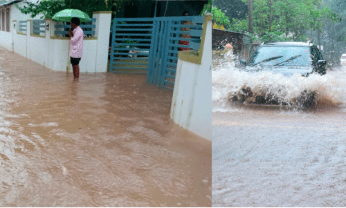 കലിതുള്ളി പെരുമഴ; നാടും നഗരവും വെള്ളത്തിൽ
