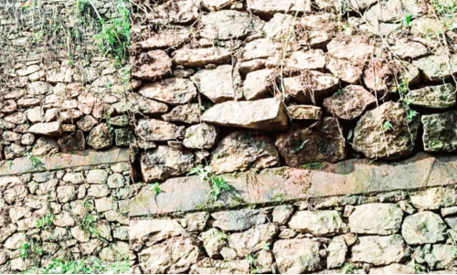 The protective wall at Idukki Medical College The protective wall at Idukki Medical College