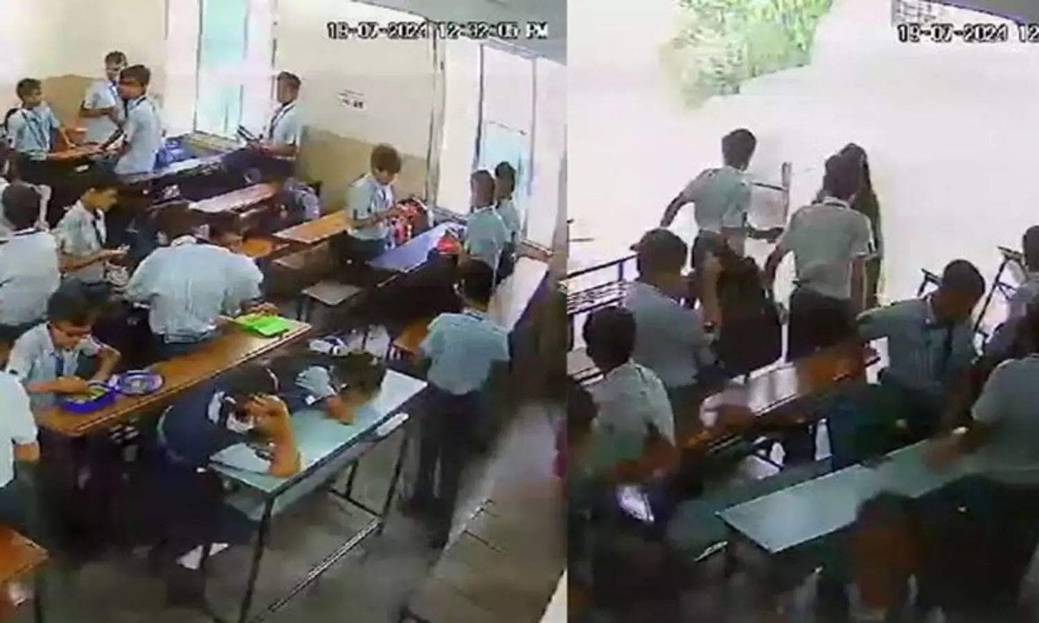 ഗുജറാത്തിൽ ക്ലാസ് മുറിയുടെ ചുമരിടിഞ്ഞ് വീണു; ഞെട്ടിക്കുന്ന ദൃശ്യങ്ങൾ പുറത്ത്