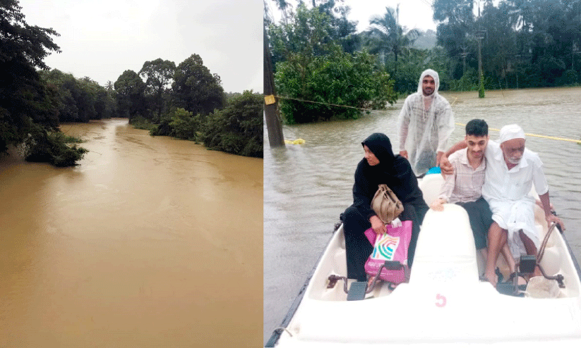 തോരാ മഴ; താ​ഴ്ന്ന പ്ര​ദേ​ശ​ങ്ങ​ൾ വെ​ള്ള​പ്പൊ​ക്ക ഭീ​ഷ​ണി​യി​ൽ