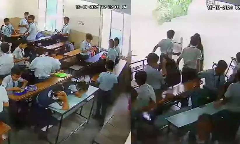 ഗുജറാത്തിൽ ക്ലാസ് മുറിയുടെ ചുമരിടിഞ്ഞ് വീണു; ഞെട്ടിക്കുന്ന ദൃശ്യങ്ങൾ പുറത്ത്
