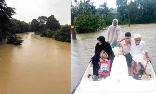 തോരാ മഴ; താ​ഴ്ന്ന പ്ര​ദേ​ശ​ങ്ങ​ൾ വെ​ള്ള​പ്പൊ​ക്ക ഭീ​ഷ​ണി​യി​ൽ