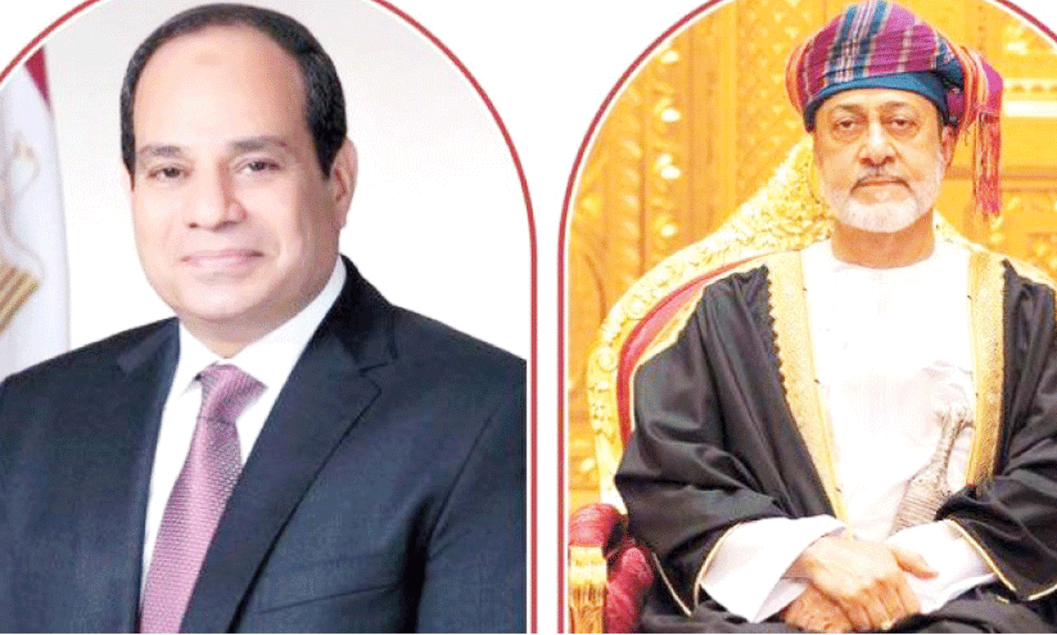 അ​ബ്​​ദു​ൽ ഫ​ത്താ​ഹ് അ​ൽ സീ​സി, സു​ൽ​ത്താ​ൻ ഹൈ​തം ബി​ൻ താ​രീ​ഖ്