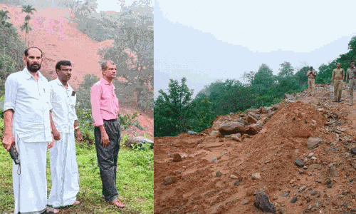 അ​യ്യ​ൻ​കു​ന്ന് പാ​റ​ക്കാ​മ​ല മ​ണ്ണി​ടി​ച്ചി​ൽ മ​നു​ഷ്യ​നി​ർ​മി​തം