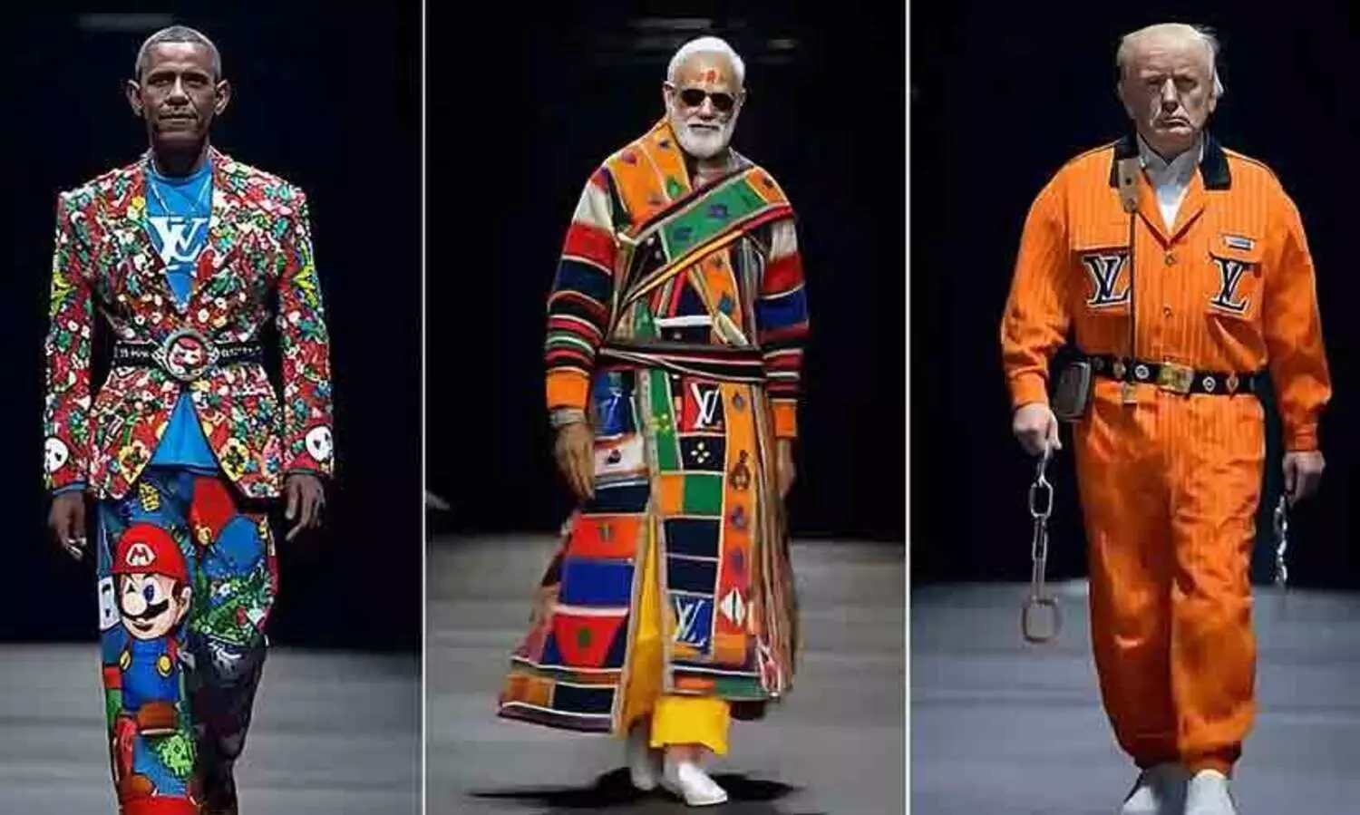 ഇലോൺ മസ്കിന്റെ എ.ഐ ഫാഷൻ ഷോ; റാമ്പ് വാക്കിൽ അണിനിരന്ന് ലോക നേതാക്കന്മാർ