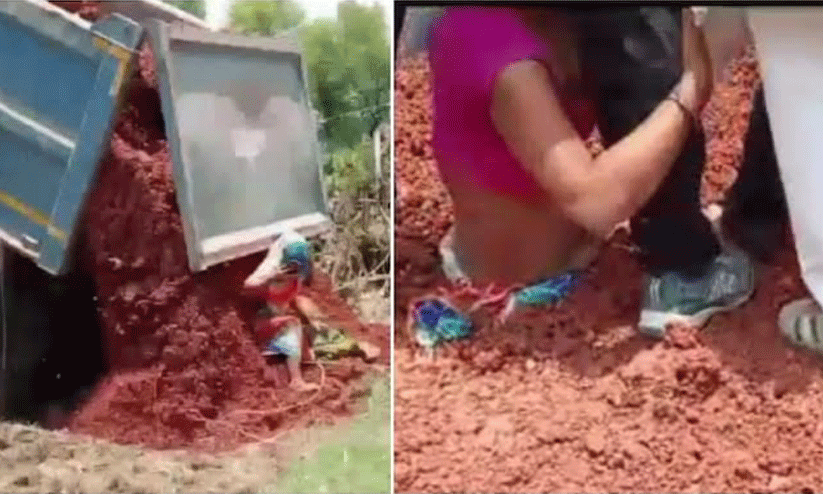 മധ്യപ്രദേശിൽ റോഡ് നിർമ്മാണത്തിനെതിരെ പ്രതിഷേധിച്ച സ്ത്രീകളെ ജീവനോടെ കഴുത്തറ്റം മണ്ണിട്ട് മൂടി