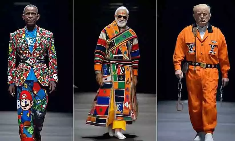 ഇലോൺ മസ്കിന്റെ എ.ഐ ഫാഷൻ ഷോ; റാമ്പ് വാക്കിൽ അണിനിരന്ന് ലോക നേതാക്കന്മാർ ഇലോൺ മസ്കിന്റെ എ.ഐ ഫാഷൻ ഷോ; റാമ്പ് വാക്കിൽ അണിനിരന്ന് ലോക നേതാക്കന്മാർ