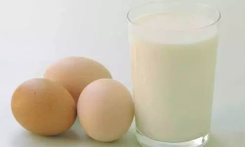 distribution of eggs and milk in schools