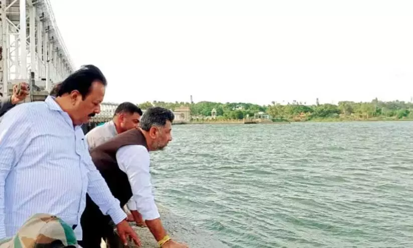 Deputy Chief Minister D.K. Shivakumar visits KRS Dam