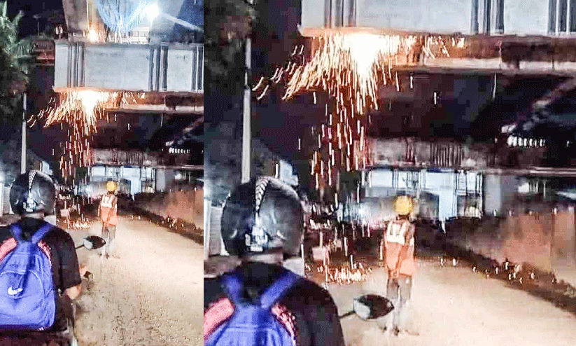 ഉയരപ്പാത നിർമാണം; കോൺക്രീറ്റിങ്​ അവശിഷ്ടവും തീപ്പൊരിയും യാത്രക്കാരെ വലക്കുന്നു